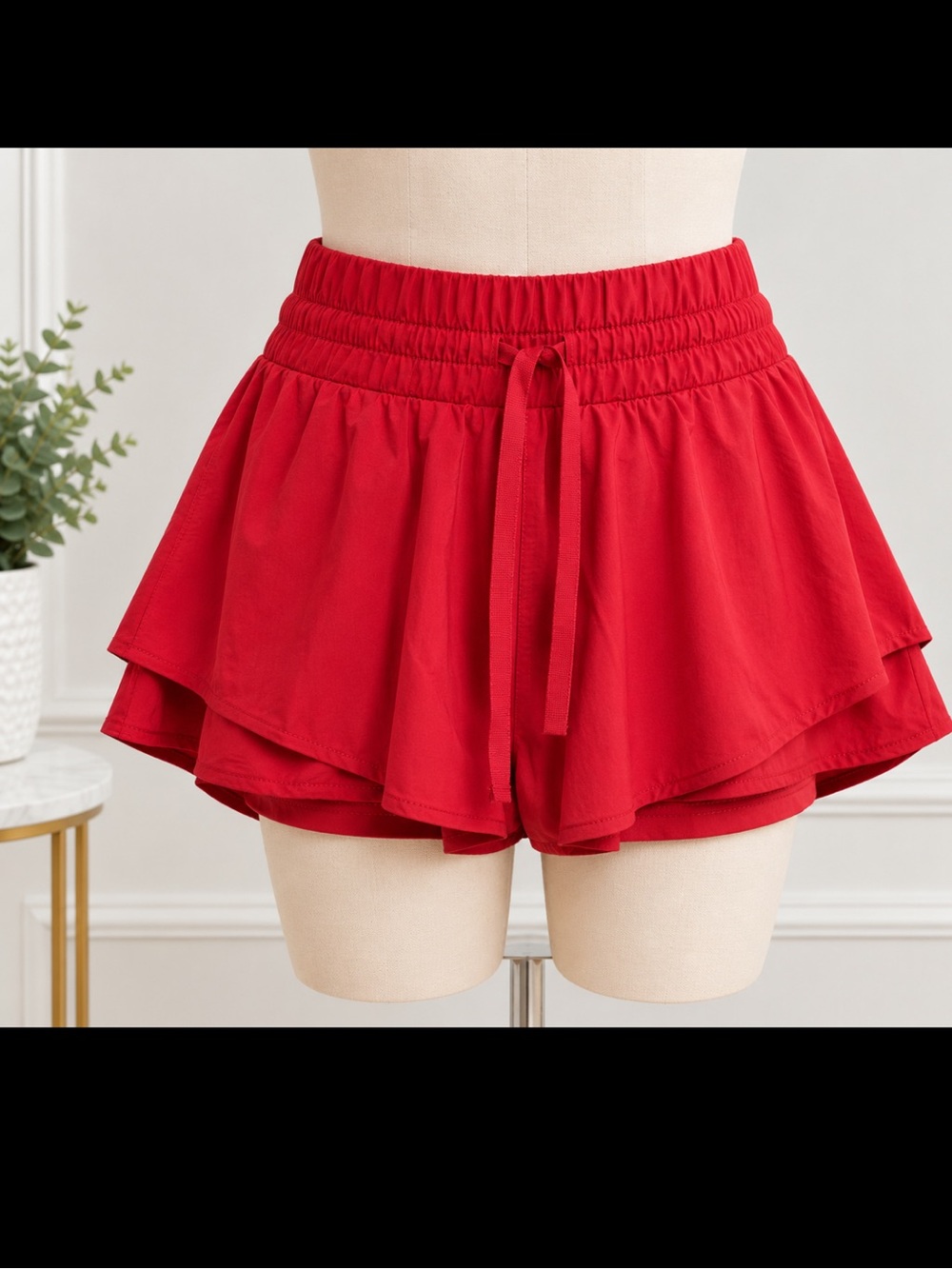 JoyLab Red Athletic Skort with Drawstring Waist